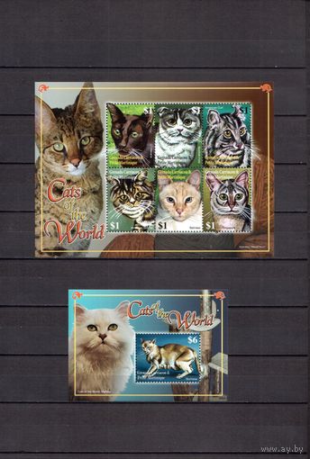 Гренада и Гренадины 2008 фауна домашние Кошки - 1 лист + 1 блок MNH**