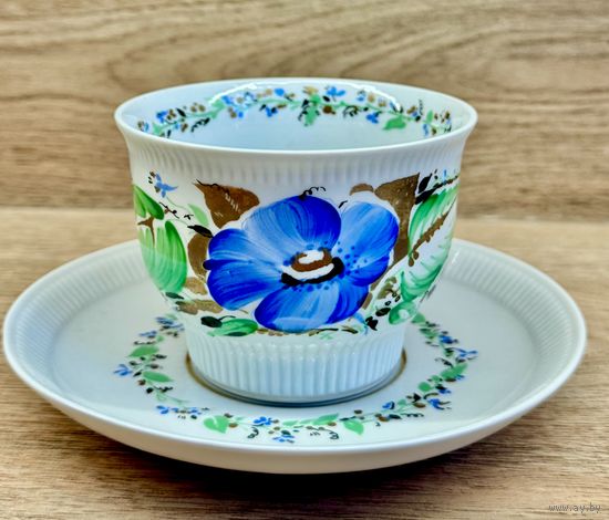 Чайная пара (Синий цветок) Лфз 1970
