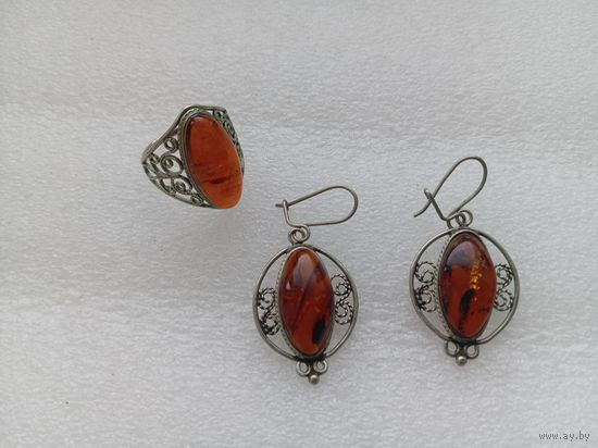 Кольцо, сережки