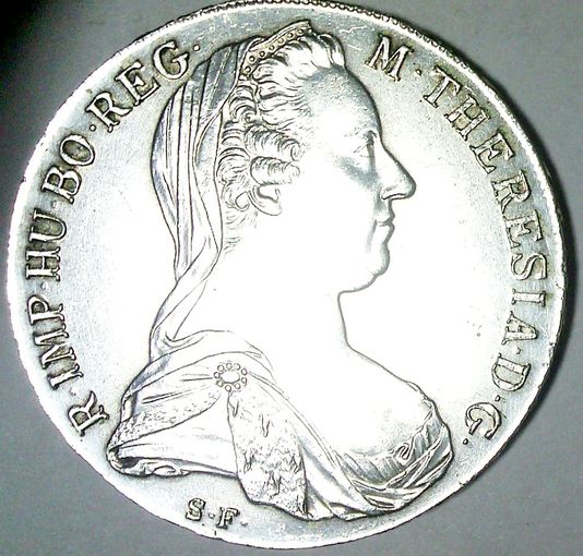 АВСТРИЯ 1 талер 1780 год "МАРИЯ ТЕРЕЗИЯ" серебро - aUNC! - ШТЕМПЕЛЬНЫЙ БЛЕСК!