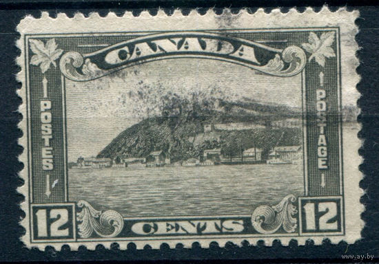 Британские колонии - Канада - 1930/31г. - цитадель Квебека, 12 с - 1 марка - гашёная [Mi 152]. #3-WB-90-A-2