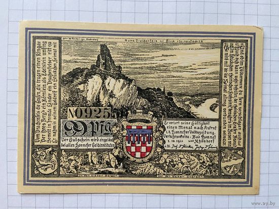 50 пфеннингов (нотгельды) 1921 г. Германия.