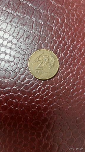 Монета 2 гроша 1991г. Польша.