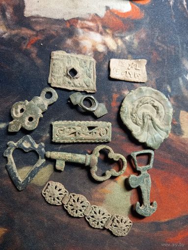 Лот красивых старинных накладок украшений еврейский жетон старт с 10 руб