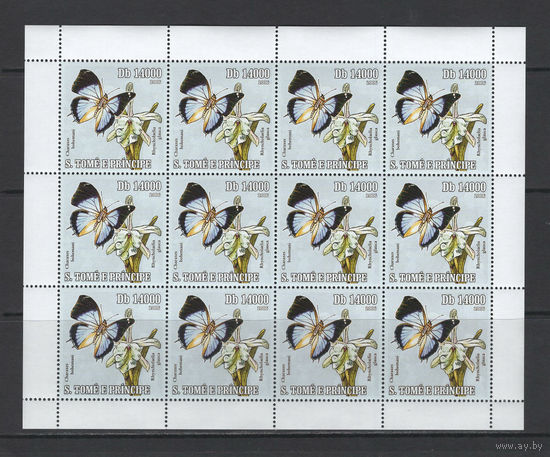 Сан-Томе и Принсипи 2006** Фауна Бабочки лист 12 марок