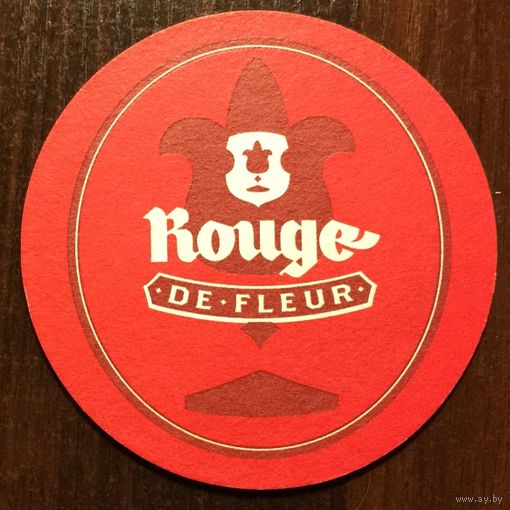 Подставка под пиво Rouge de Fleur крафтовой пивоварни Gletcher Brewery /г.Клин, Московская обл., Россия/ No 2