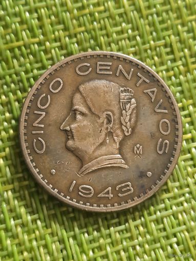 Мексика 5 сентаво 1943 г ( Хосефа Ортис де Домингес )