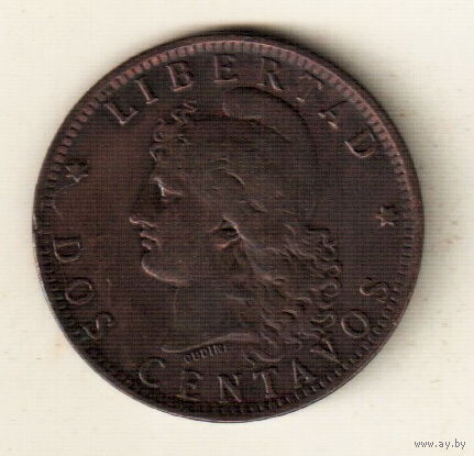 Аргентина 2 сентаво 1892