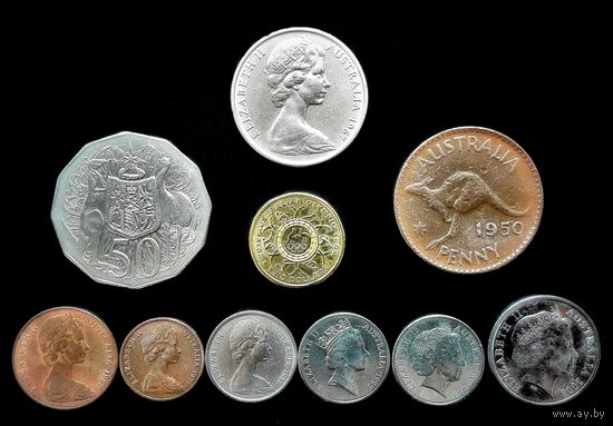 10 МОНЕТ АВСТРАЛИИ ( 2 ОЛИМПИЙСКИХ ДОЛЛАРА 2016 г.)