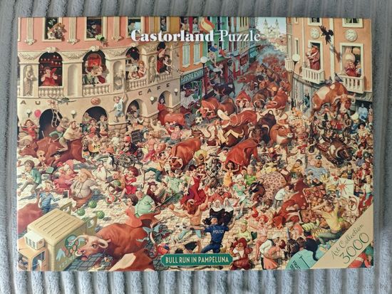 Мозаика пазл пазлы puzzle Castorland 3000 элементов Бег быков в Памплоне