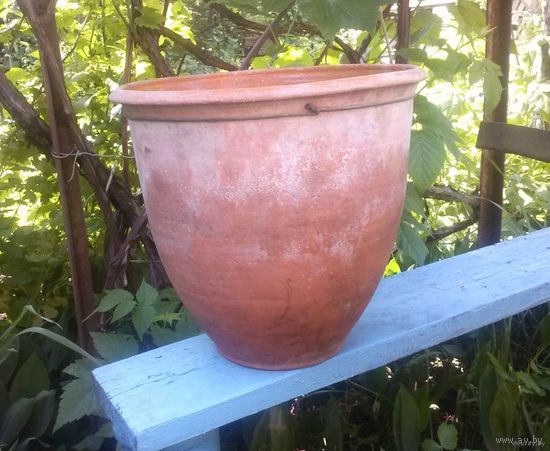 Старинная глиняная посуда - опарница для замешивания и брожения опары (дрожжевого теста)