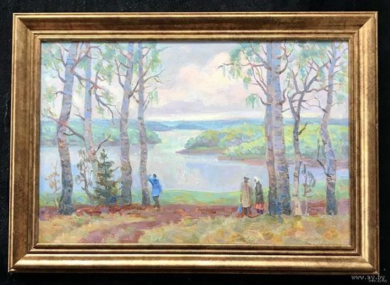 Назаренко П.Н "Весна. Нарочь", Х/М. р.40/60 см.