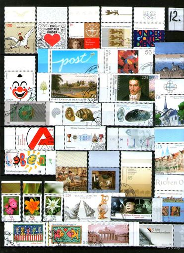 Германия.СБОРНЫЙ ЛОТ(12) гашеных марок с полями!