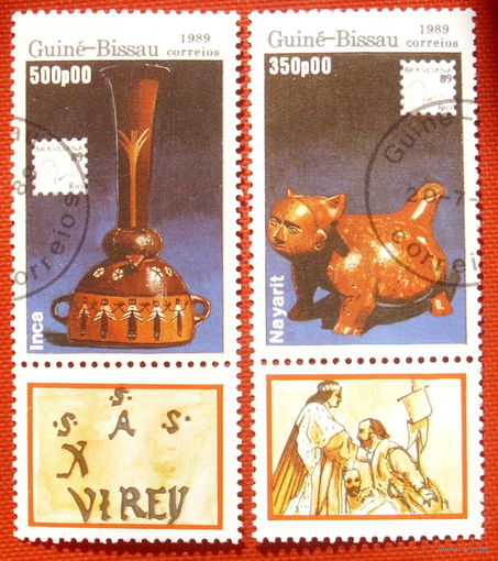 Гвинея-Бисау. Культура. ( 2 марки ) 1989 года.