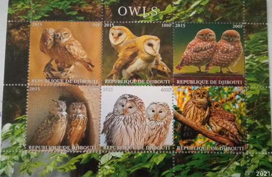 СЕРИЯ Блоков птицы   фауна  MNH