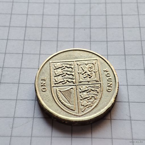 1фунт Великобритании 2014 года.