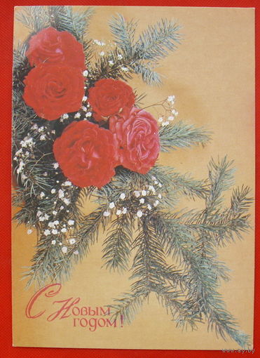 С Новым Годом! Чистая. 1990 года. Агладзе.  # 305.