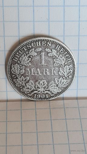 С 1 РУБЛЯ ! МОНЕТА ГЕРМАНИЯ  1 МАРКА 1901 год