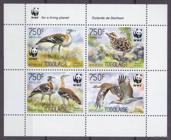 2014 Того 5863-5866KL WWF / Птицы 12,00 евро