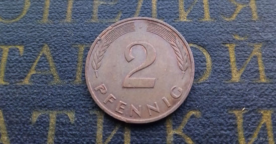 2 пфеннига 1989 (J) Германия ФРГ #05
