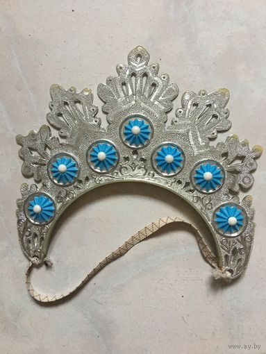 Корона снежинки Снегурочки Снежной королевы Новогодняя карнавальная театральная праздничная атрибутика СССР
