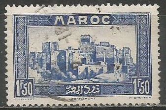 Французское Марокко. Касба(крепость) Таурирт. 1933г. Mi#110.