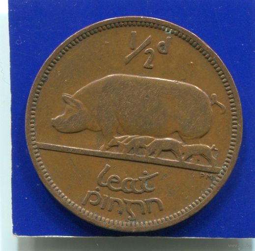 Ирландия 1/2 пенни 1946 , нечастый год