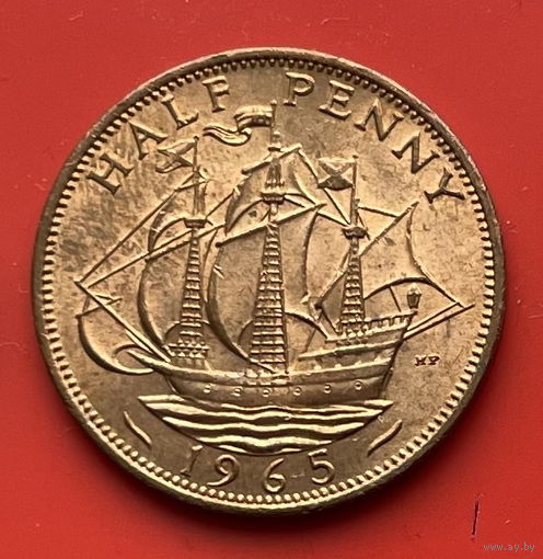 33-08 Великобритания 1/2 пенни 1965 г.