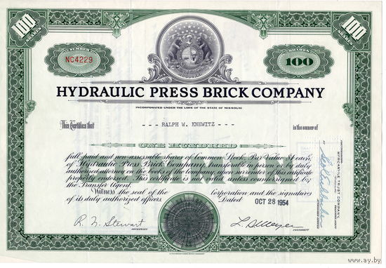 Hydraulic Press Brick Company, США