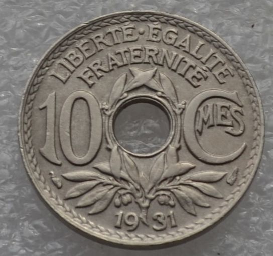 Франция, 10 сантимов 1931 г.