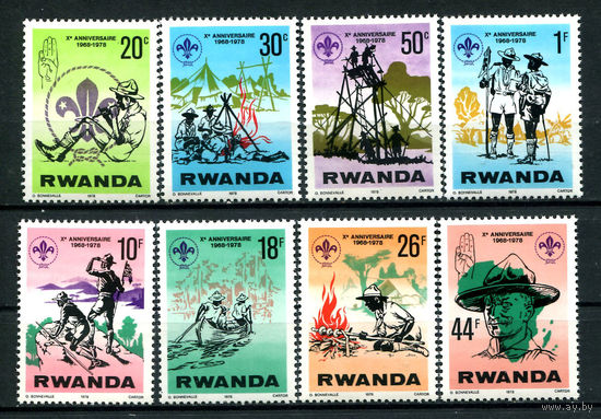 Руанда - 1978г. - Скаутское движение в Руанде - полная серия, MNH [Mi 914-921] - 8 марок