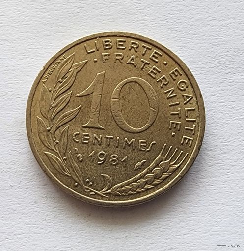 Франция 10 сантимов, 1981
