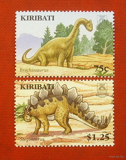 Кирибати. Динозавры. ( 2 марки ) 2006 года. 7-12.
