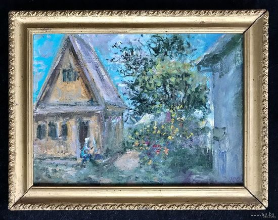 Исаенок Н.И. "Лето в Черневичах", 2000 г. Холст, масло. Размеры: 30х40 см.