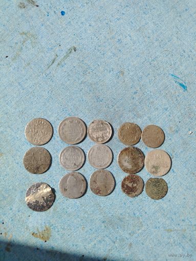 Монеты серебро лот