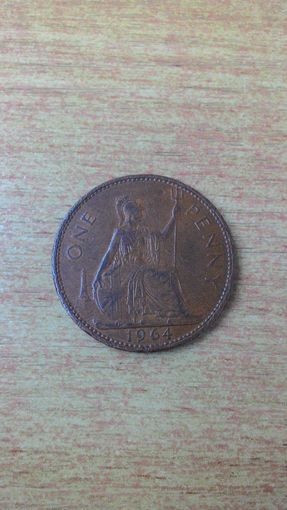 Великобритания, 1 пенни 1964 года.