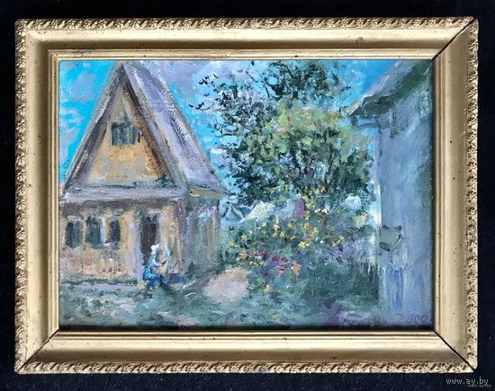 Исаенок Н.И. "Лето в Черневичах", 2000 г. Холст, масло. Размеры: 30х40 см.