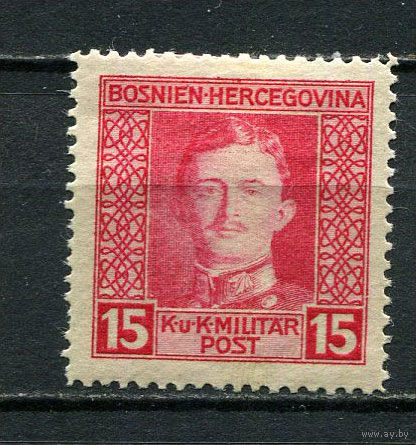 Босния и Герцеговина (Австро-венгерская администрация) - 1917 - Император Карл I 15H - [Mi.129A] - 1 марка. MH.  (Лот 12JC)-TG3P59