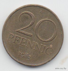 ГЕРМАНСКАЯ ДЕМОКРАТИЧЕСКАЯ РЕСПУБЛИКА 20 ПФЕННИГОВ 1983 А
