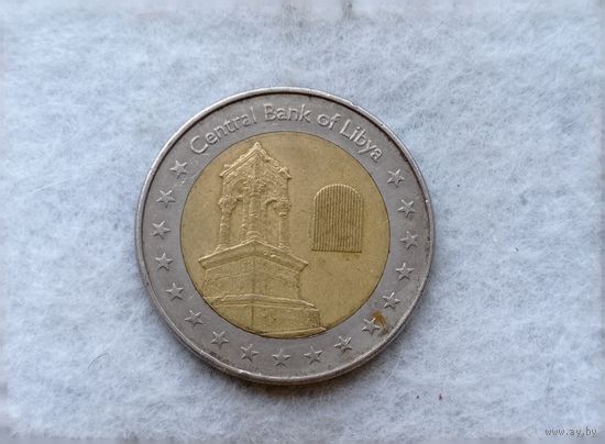 Werty71 Ливия 1/2 динара 2014 год Арка Римского периуда в Гирзе