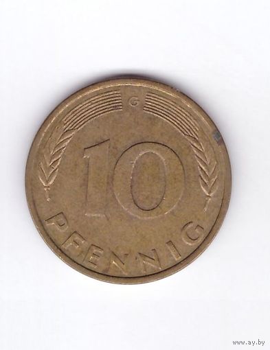 10 пфеннигов 1991 G ФРГ. Возможен обмен