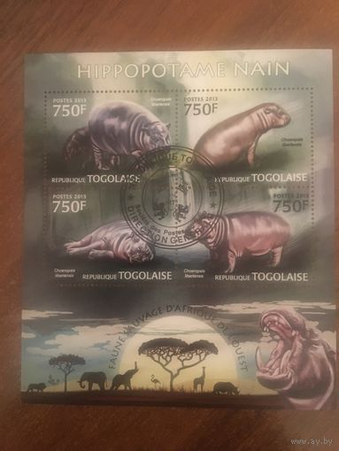 Того 2013. Гипопотамы (блок)