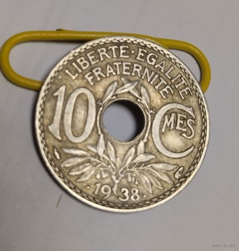 Франция 10 сантимов 1938
