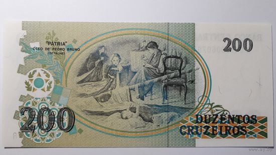 Бразилия, 200 крузейро. Серия A A. UNC.