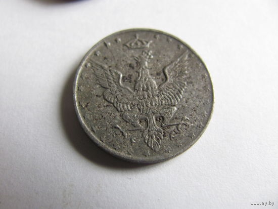 Лот.6 5 пф 1917F генералгубернаторство Польша с 1р. без резерва для истинных ценителей.