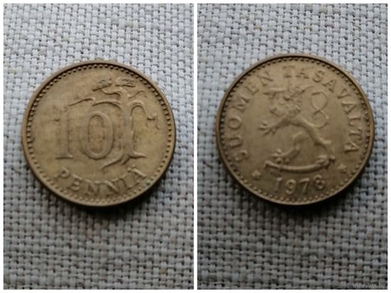 Финляндия 10 пенни 1978