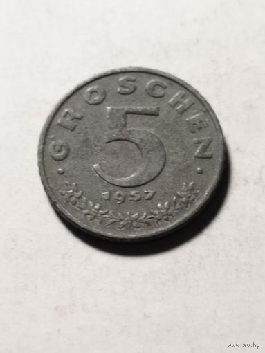 Австрия 5 грош 1957