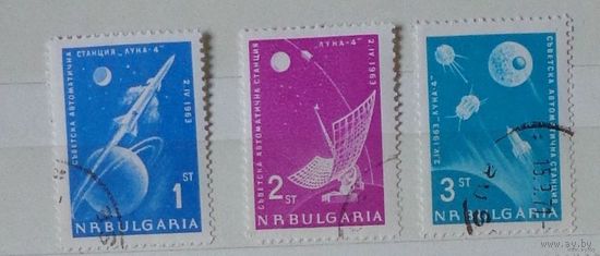 Марки Болгарии. Космические спутники. 1963-07-22. Полная серия