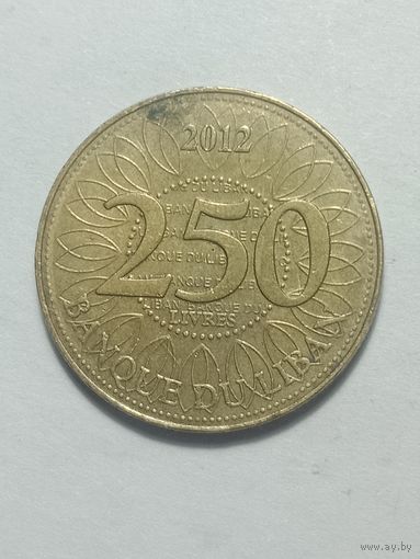 Ливан 250 ливров 2012 года .
