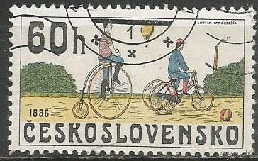 Чехословакия. История велосипеда. 1979г. Mi#2524.